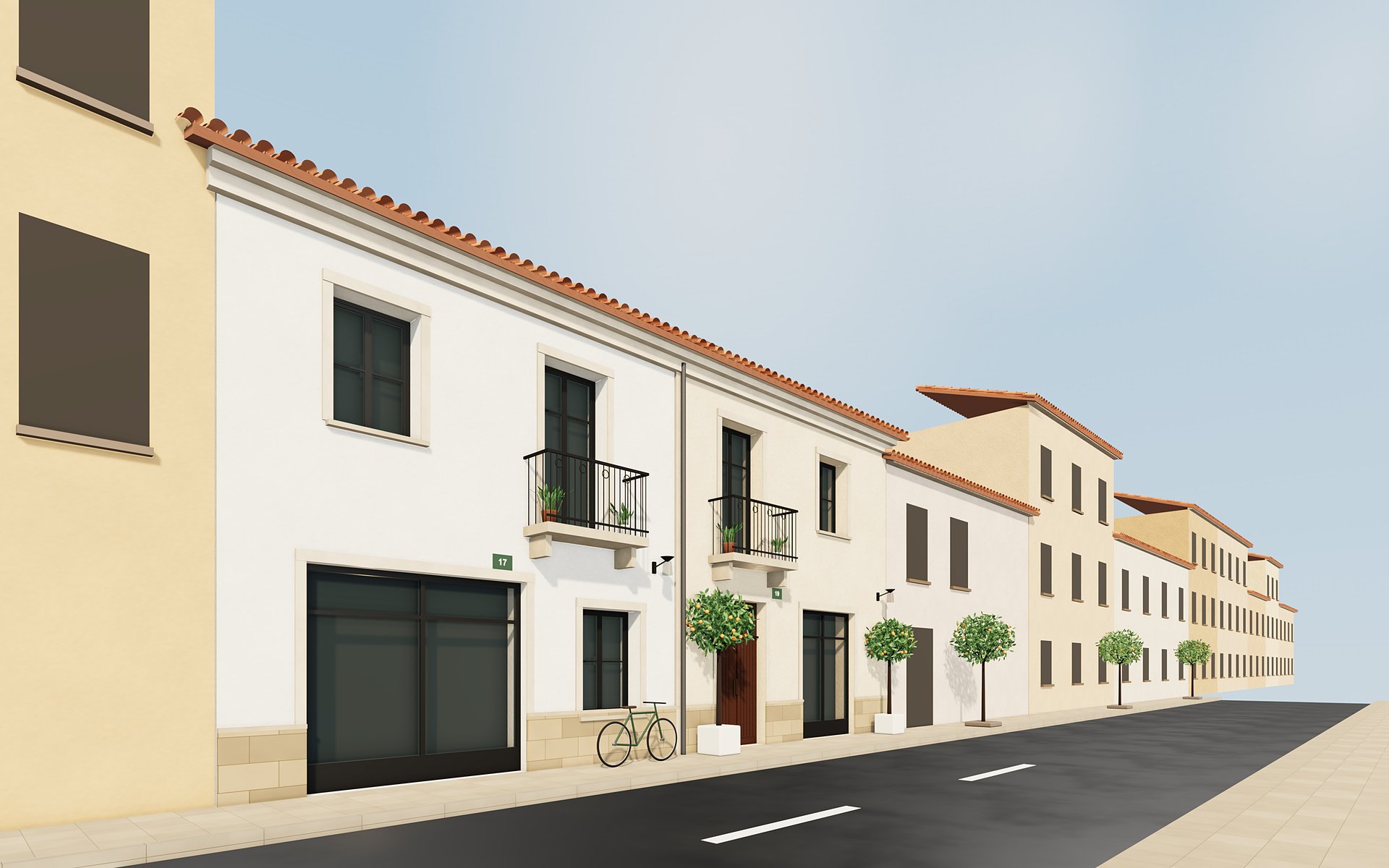 Render de la fachada rehabilitada de Jorge Juan 17 y 19